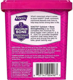 Viactiv Calcium +Vitamin D3 Supplement Soft Chews, Caramel, 60 Chews - Calcium Dietary Supplement for Bone Health - Vitamen Store