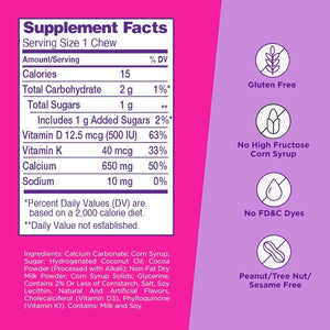 Viactiv Calcium +Vitamin D3 Supplement Soft Chews, Milk Chocolate, 60 Chews - Calcium Dietary Supplement for Bone Health - Vitamen Store