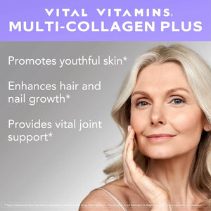 Vital Vitamins Multi Collagen plus - Biotin, Hyaluronic Acid, Vitamin C, 150 Pills - Vitamen Store