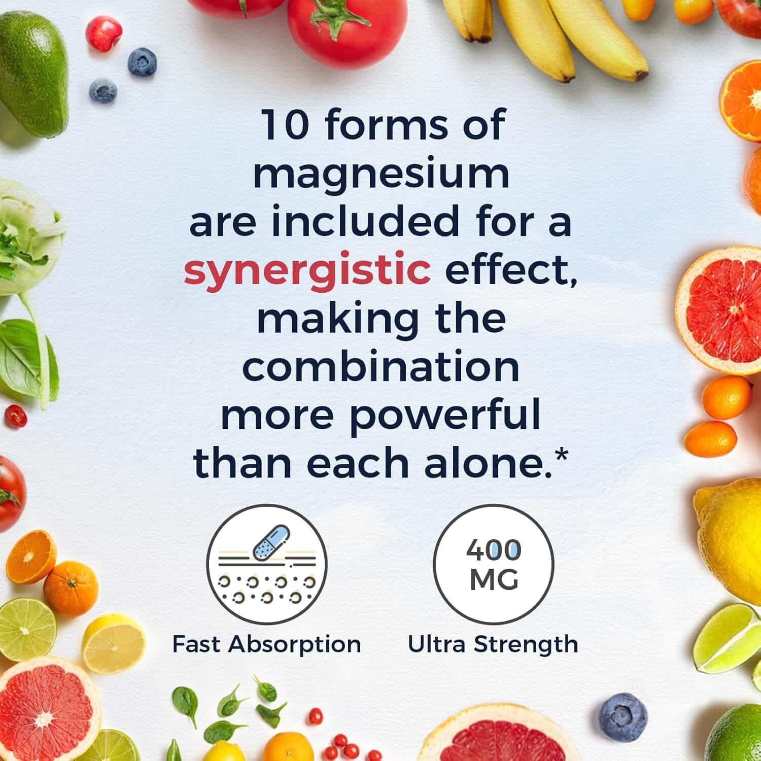 Vitalitown 10 in 1 Magnesium Complex Supplement - 400Mg Elemental Magnesium Chelated with Glycinate, Citrate, Malate, Taurate & More - for Sleep Muscle Heart Energy - Non - Gmo, Vegan, 90 Caps - Vitamen Store