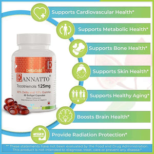 WELLNESS EXTRACT E Annatto Tocotrienols Deltagold 300Mg, Vitamin E Tocotrienols Supplements 30 Softgel Capsules, Tocopherol Free, Supports Immune Health & Antioxidant Health (90% Delta & 10% Gamma). - Vitamen Store