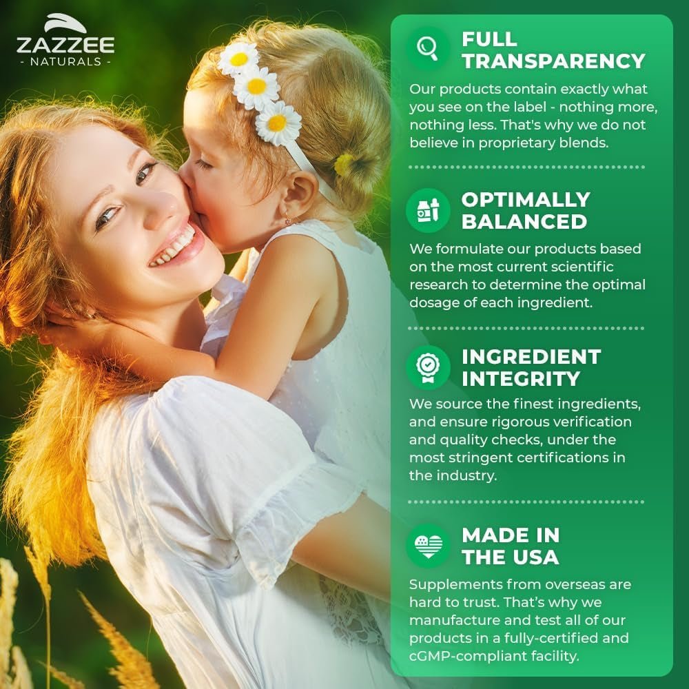 Zazzee USDA Organic Vitex – 500 mg Strength – 120 Vegan Capsules – 4X Concentrated Extract – Non - GMO, All - Natural, Made with Whole Organic Chaste Berry - Vitamen Store
