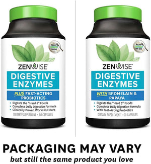 Zenwise Health Digestive Enzymes and Bromelain for Gut Health - Probiotic Multi Enzymes with Prebiotics and Probiotics for Women and Men for Digestive Health and Bloating Relief for Digestion - 60 CT - Vitamen Store