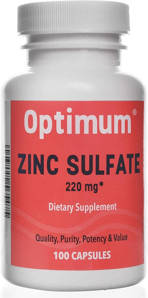 Zinc Sulfate 220 mg 100 Count Capsules | Dietary Supplement - Vitamen Store