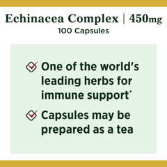 Echinacea Complex by Nature's Bounty, Herbal Supplement, Supports immune Health, 450 mg, 100 Capsules - vitamenstore.com