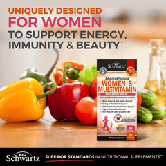 Multivitamin for Women - Energy, Immune & Joint Support Supplement - with Vitamin D3 for Skin, Bone and Breast Support - Once Daily - Formulated for Stomach Comfort - Promotes Whole Body Health - vitamenstore.com