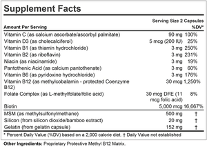 Andrew Lessman Healthy Hair, Skin & Nails 120 Capsules – 5000 Mcg High Bioactivity Biotin, MSM, Full B - Complex Promotes Beautiful Hair, Skin and Strong Nails - No Additives. Easy to Swallow Capsules - Vitamen Store