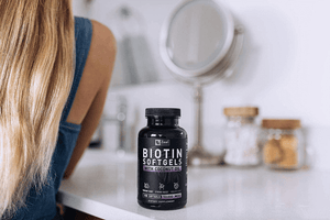 Biotin with Coconut Oil for Hair 10000mcg (180 Softgels) Biotin Supplement - Biotin Pills for Hair Skin and Nails Vitamins for Women Biotin Capsules for Men Hair Growth 6 mo Supply - Vitamen Store
