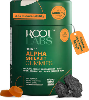 10 - In - 1 Alpha Shilajit Gummies | 4000 Mg Pure Himalayan Shilajit, Tongkat Ali, Maca Root, 75% Fulvic Acid | Shilabsorb Bioavailability Tech | Sugar - Free Vegan, 85+ Trace Minerals | 60 Pack - Vitamen Store