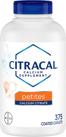 Citracal Petites, Highly Soluble, Easily Digested, 400 mg Calcium Citrate with 500 IU Vitamin D3, Bone Health Supplement for Adults, Relatively Small Easy-to-Swallow Caplets, 375 Count