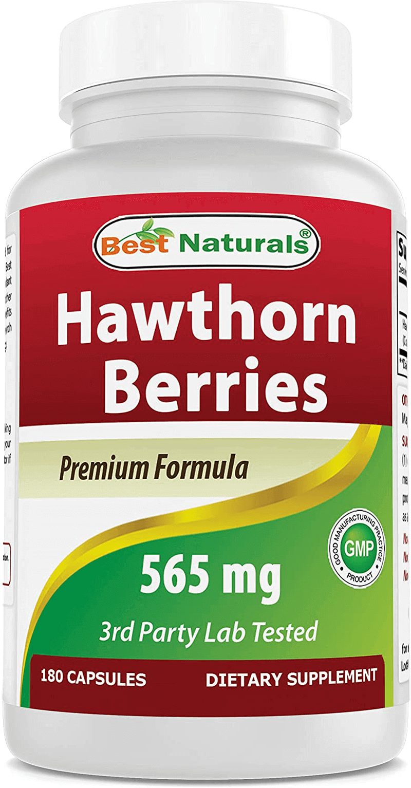 Best Naturals Hawthorn Berry 565 mg 180 Capsules