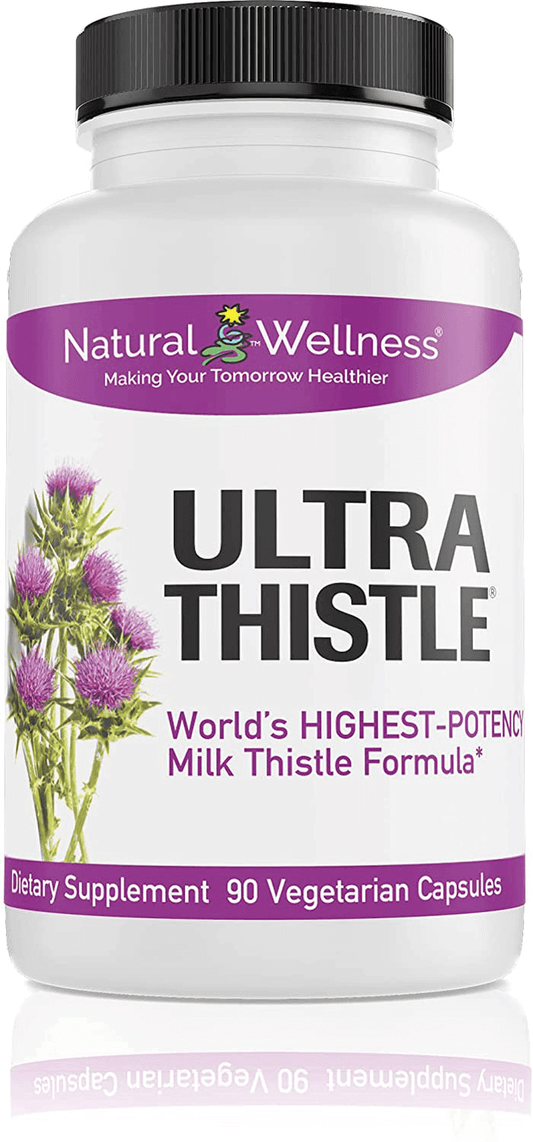 Natural Wellness UltraThistle 360mg - 90 Caps Silybin Phytosome, Milk Thistle for Liver Detox - Super Absorbing