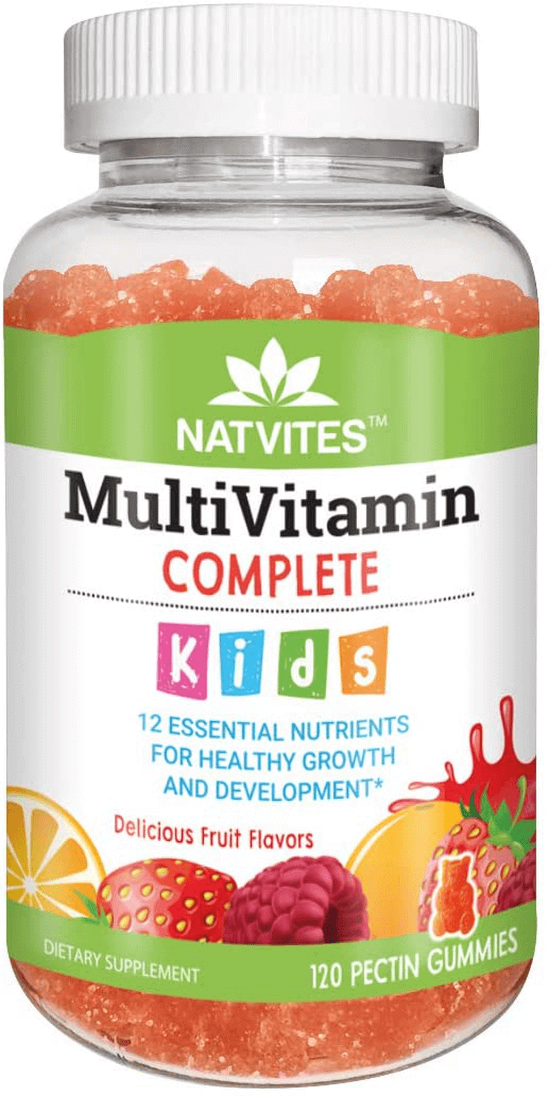 Natvites Multivitamin & Multimineral Pectin Gummies for Kids, 120Count