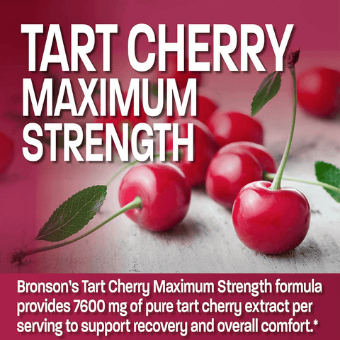 Bronson Tart Cherry Maximum Strength 7600 mg, 180 Vegetarian Capsules (90 Servings)