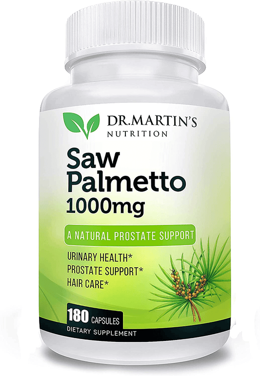 Super Strength Saw Palmetto, 180 Capsules Prostate Health Supplement ,Extract & Berry Powder Complex,Support to Help Maintain Normal Urination Frequency & Natural DHT Blocker To Help Prevent Hair Loss