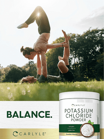 Potassium Chloride Powder Supplement 16 oz | Food Grade | Salt Substitute | Vegan, Vegetarian, Non-GMO, Gluten Free | by Carlyle