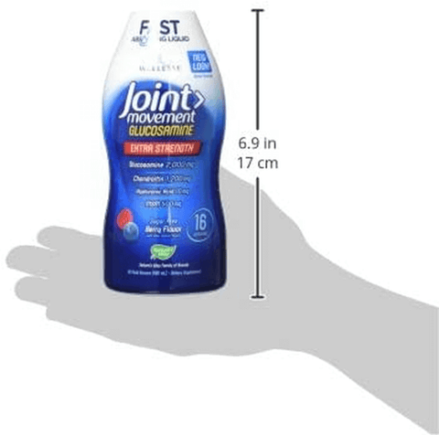 Joint Movement Glucosamine Fast Absorbing, 16 Day Supply, 16 Ounces (480 mL), Natural Berry (Packaging May Vary)