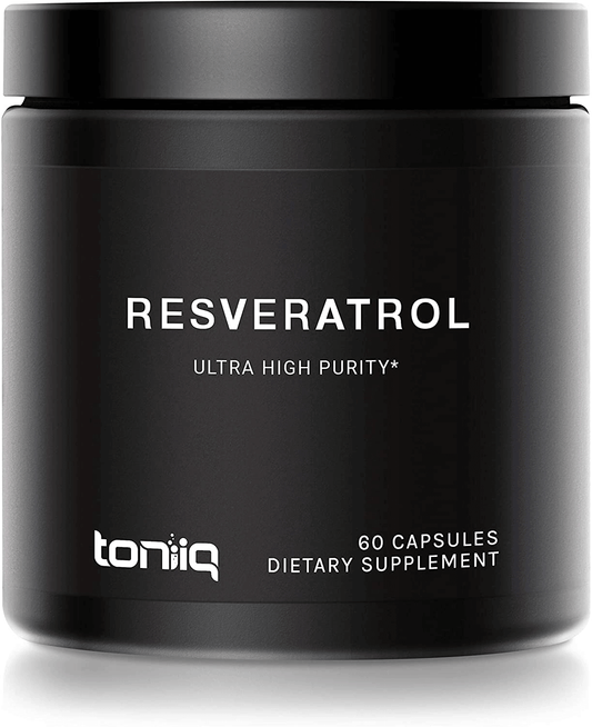 Ultra High Purity Resveratrol Capsules - 98% Trans-Resveratrol - 60 Caps Reservatrol Supplement