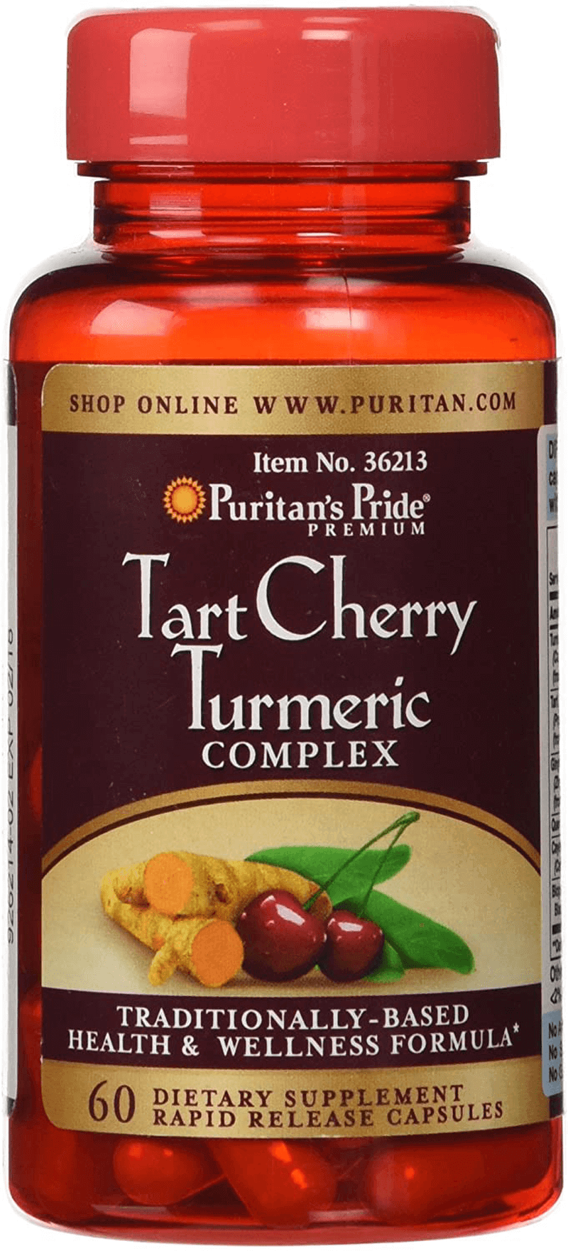 Puritan's Pride Tart Cherry Turmeric Complex-60 Capsules