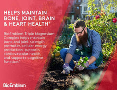 Bioemblem Triple Magnesium Complex 300Mg of Magnesium Glycinate 180 Capsules