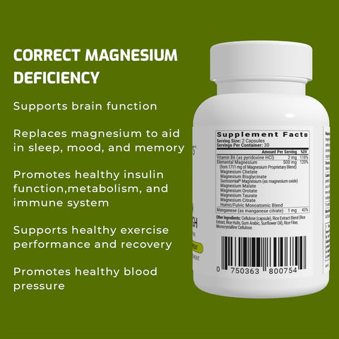 Magnesium Breakthrough Supplement 4.0 – 7 Forms of Magnesium for Daily Wellness – 30 Capsules