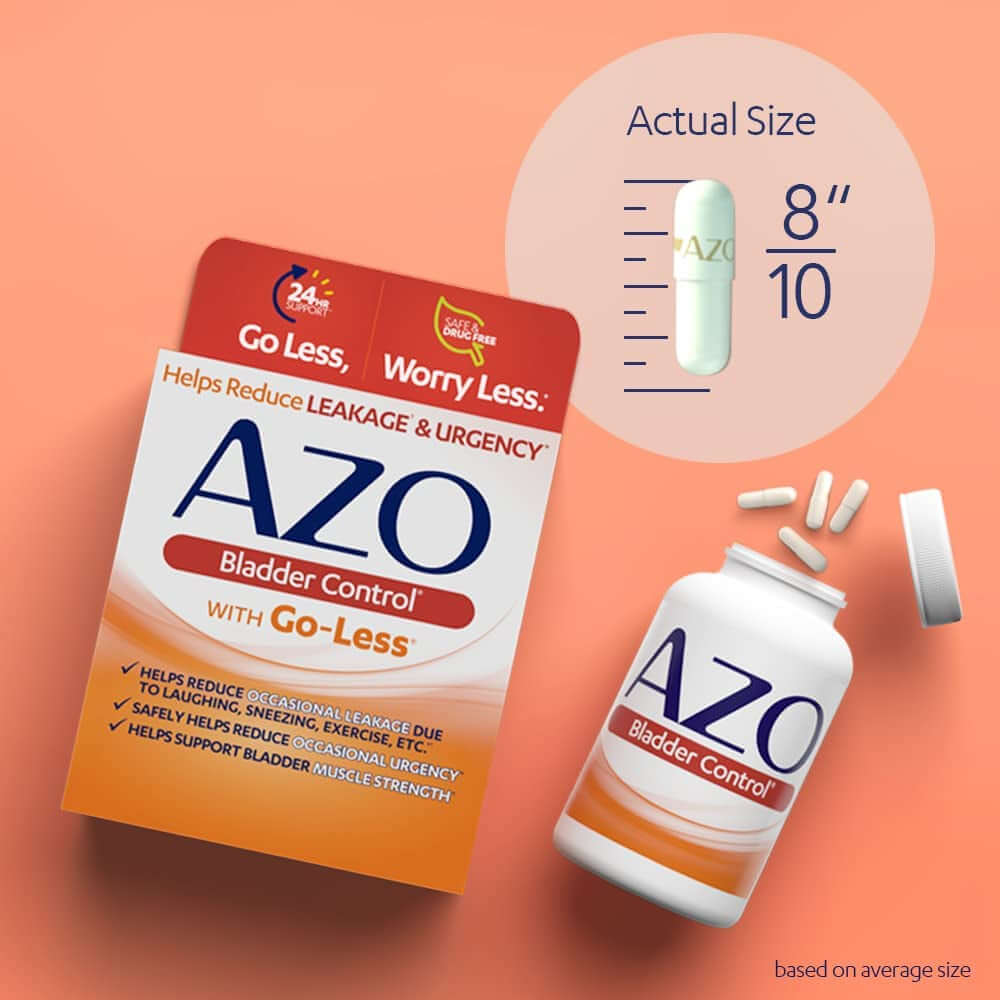 AZO Bladder Control with Go-Less Daily Supplement 54 Count Capsules