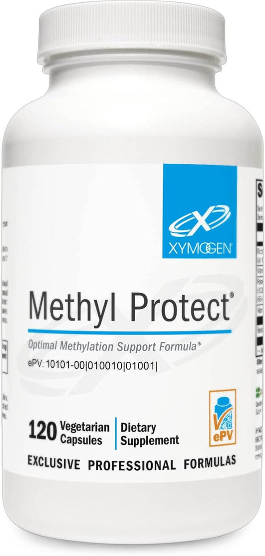 XYMOGEN Methyl Protect - Optimal Methylation Formula with Methyl Folate, Vitamin B12 (Methylcobalamin B12), Riboflavin + B6 Vitamins 120 Capsules | Free Shipping | Vitamenstore.com