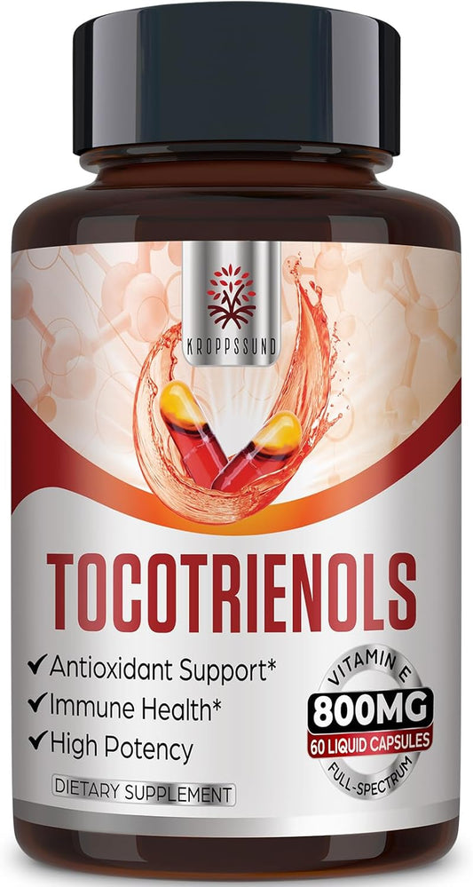 Tocotrienol Supplement Full Spectrum,Tocotrienol Vitamin E-Tocotrienols 800Mg, 60 Liquid-Filled Capsules