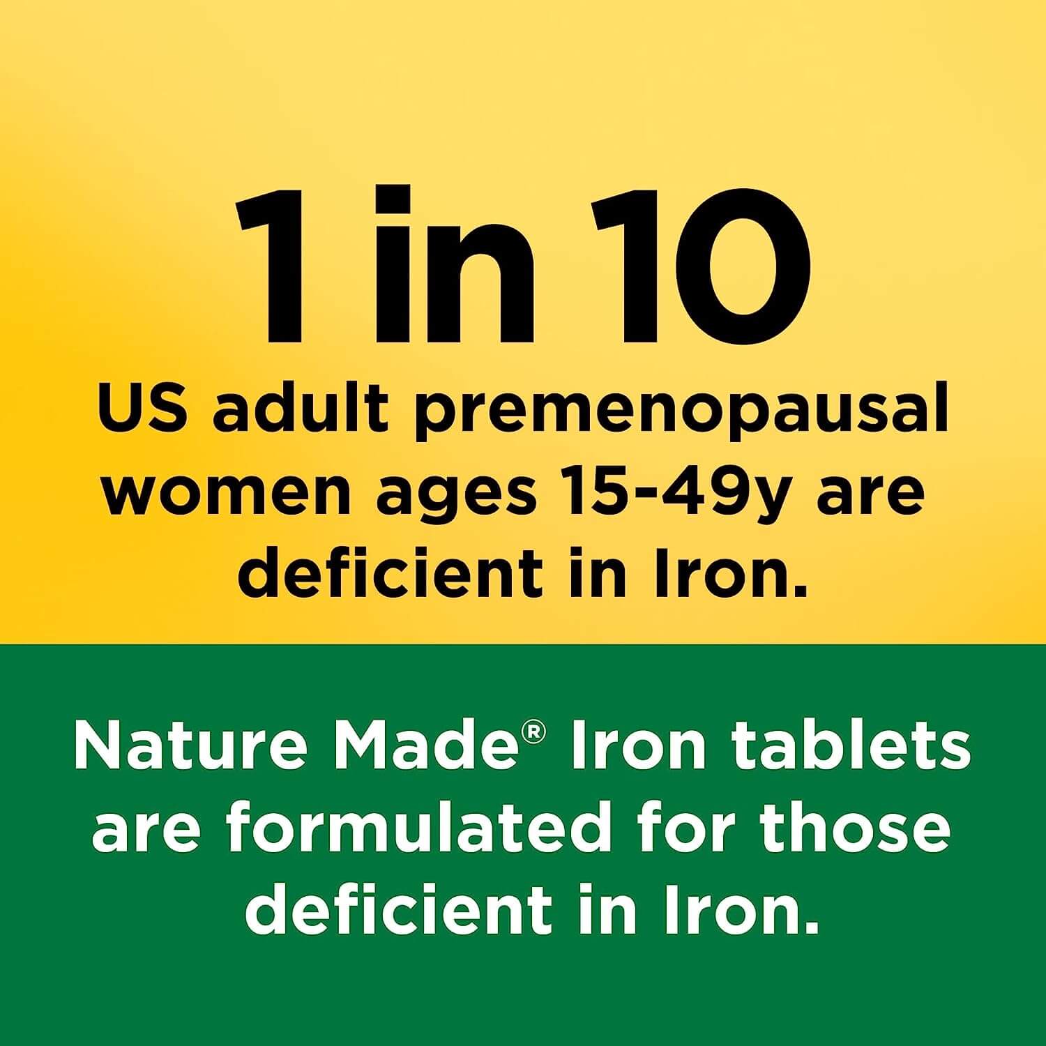 Nature Made Iron 65 Mg (325 Mg Ferrous Sulfate) Tablets, 180 Tablets, 180 Day Supply