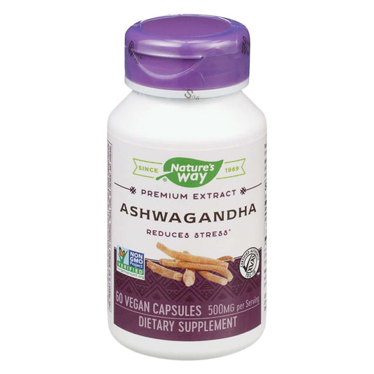 Nature's Way - Standardized Ashwagandha - 60 Vegetarian Capsules - vitamenstore.com
