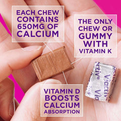 Viactiv Calcium +Vitamin D3 Supplement Soft Chews, Milk Chocolate, 60 Chews 