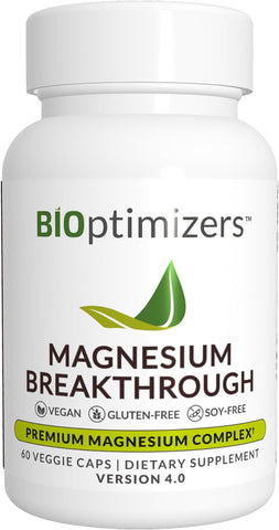 BiOptimizers Magnesium Breakthrough 4.0 – 7 Forms of Magnesium for Sleep & Brain Support – 60 Capsules