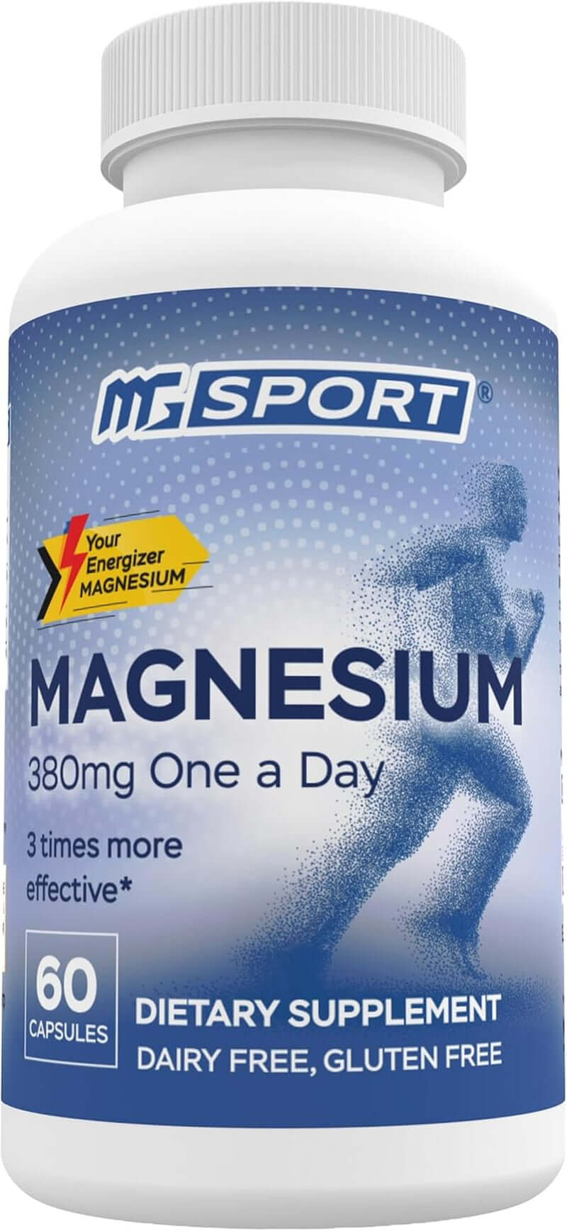 Magnesium Supplement Complex MGSPORT- High Absorption with Vitamins B6, D, E - 60 Servings | Free Shipping | Vitamenstore.com