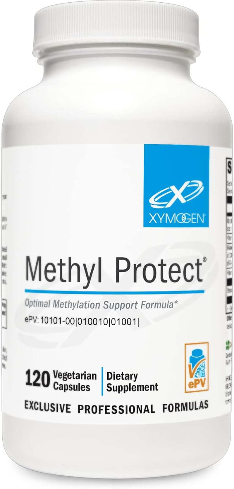 XYMOGEN Methyl Protect - Optimal Methylation Formula with Methyl Folate, Vitamin B12 (Methylcobalamin B12), Riboflavin + B6 Vitamins 120 Capsules | Free Shipping | Vitamenstore.com