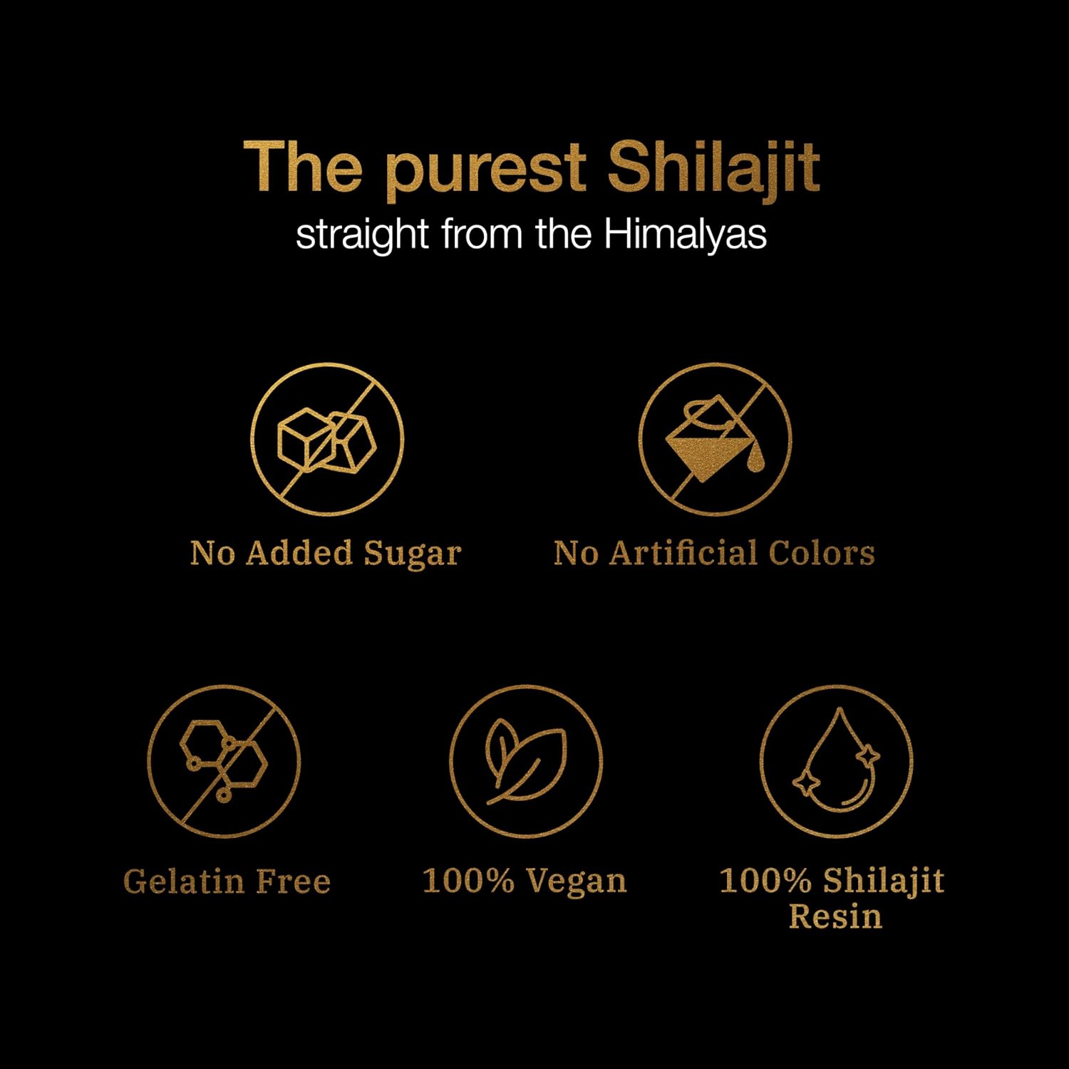 Be Bodywise Pure Himalayan Shilajit Gummies Gold – Ashwagandha, Gokshura, Fulvic Acid & 85+ Trace Minerals – Lab Tested, No Added Sugar, Non - GMO, 100% Natural & Organic – 60 Gummies - Vitamen Store
