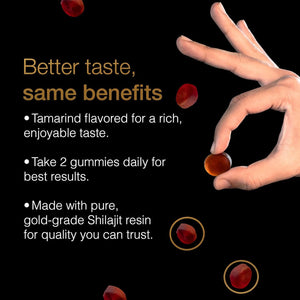 Be Bodywise Pure Himalayan Shilajit Gummies Gold – Ashwagandha, Gokshura, Fulvic Acid & 85+ Trace Minerals – Lab Tested, No Added Sugar, Non - GMO, 100% Natural & Organic – 60 Gummies - Vitamen Store