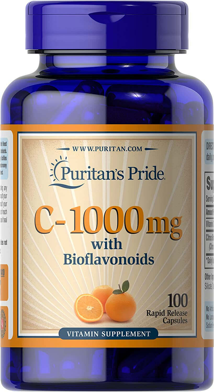 Puritan'S Pride Vitamin C with Bioflavonoids for Immune System Support & Skin Health Capsules