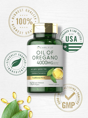 Carlyle Oregano Oil 4000Mg Supplement | 150 Softgel Capsules | Contains Carvacrol | Non - Gmo & Gluten Free Formula - Vitamen Store