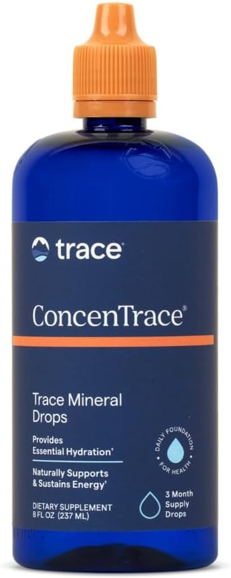 Concentrace Trace Minerals Drops (8Oz) 96 - Day Supply - 1 Trace Minerals Supplement - Magnesium, Chloride, Complete Mineral Complex for Energy, Hydration, & Electrolyte Balance - Vitamen Store