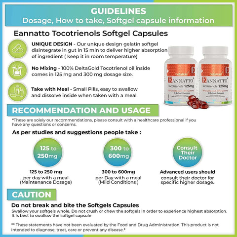 WELLNESS EXTRACT E Annatto Tocotrienols Deltagold 300Mg, Vitamin E Tocotrienols Supplements 30 Softgel Capsules, Tocopherol Free, Supports Immune Health & Antioxidant Health (90% Delta & 10% Gamma).