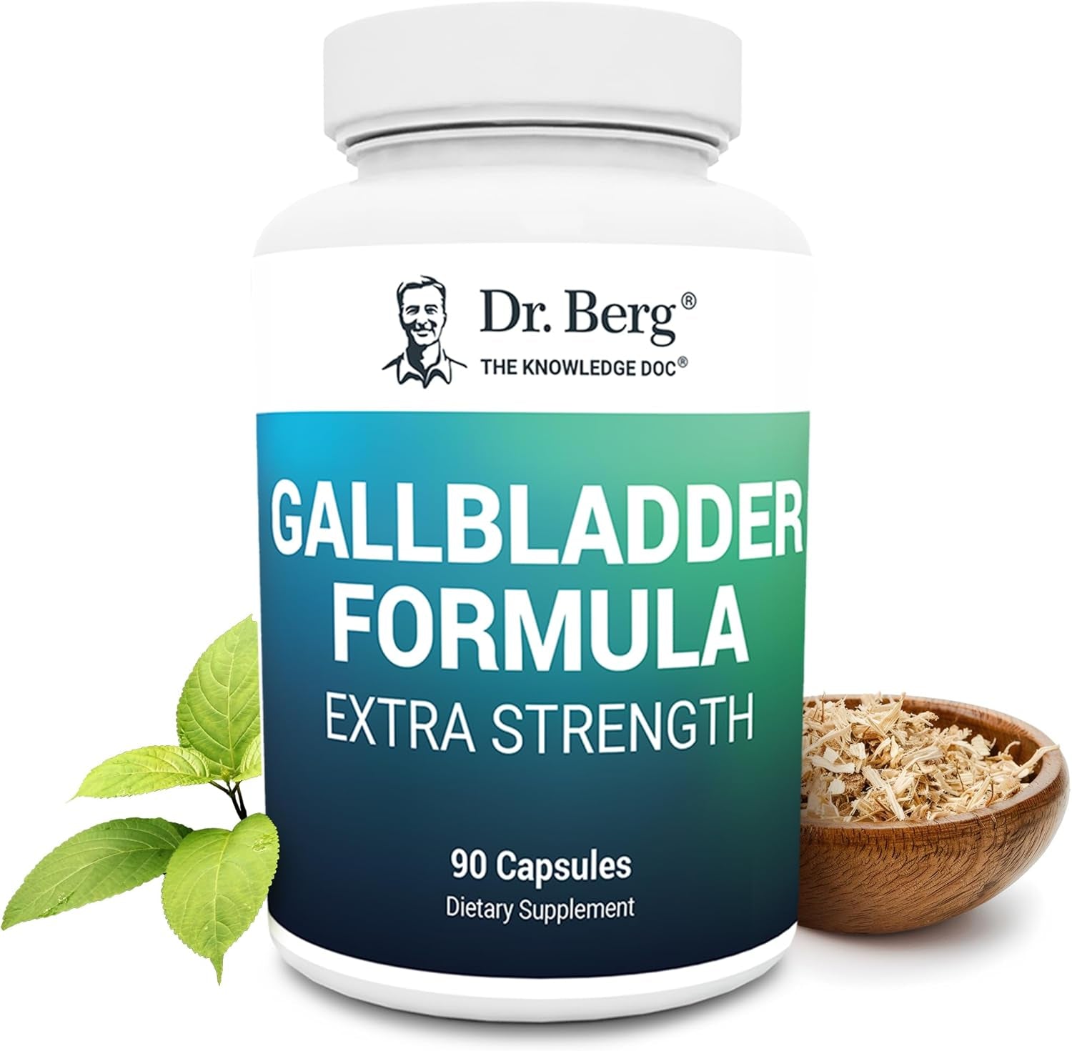 Dr. Berg Gallbladder Formula Extra Strength - with Ox Bile Powder and Conjugated Bile Acid - Full 45 - Day Supply - 90 Vegetable Capsules - Vitamen Store