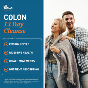 Dr. Tobias Colon 14 Day Cleanse – with Cascara Sagrada, Psyllium Husk, Senna Leaf & Probiotics – Non - GMO, 28 Capsules (1 - 2 Daily) - Vitamen Store