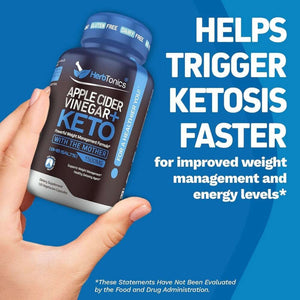 Herbtonics GLP - 1 Support – Apple Cider Vinegar & Keto BHB Capsules – 240 Capsules - Vitamen Store