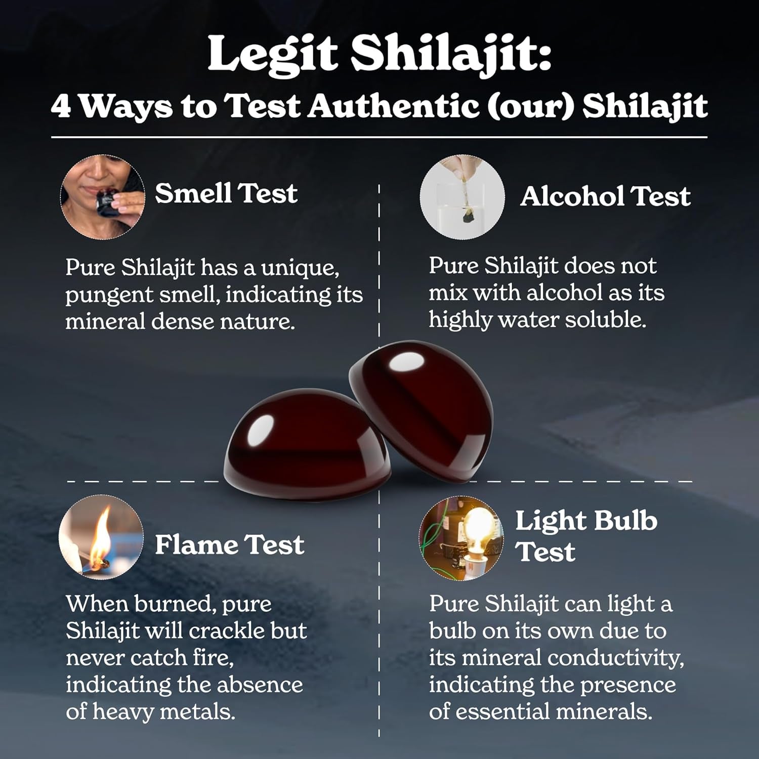 Himalayan Shilajit Gummies - Gold Grade Shilajit, 75%+ Fulvic Acid - Tamarind Flavor - 60 Count - Vitamen Store