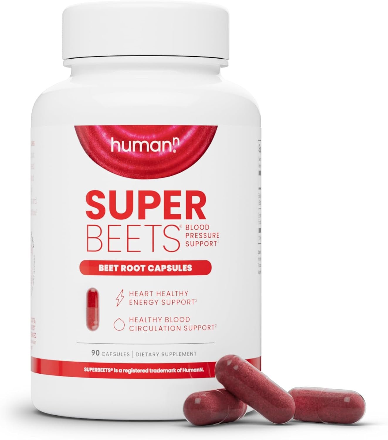 Humann SuperBeets Beet Root Capsules – Quick Release 1000 mg – Non - GMO Beetroot Powder – 90 Capsules - Vitamen Store