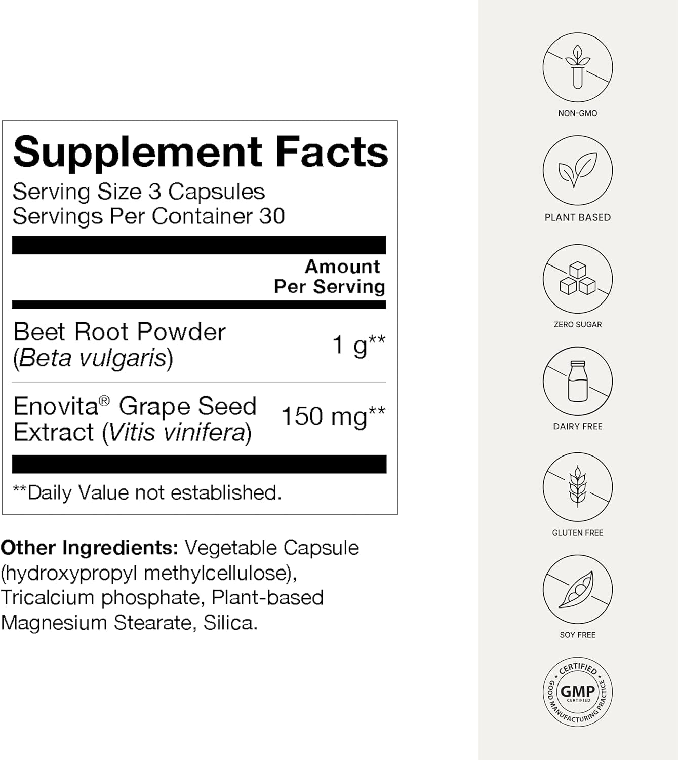 Humann SuperBeets Beet Root Capsules – Quick Release 1000 mg – Non - GMO Beetroot Powder – 90 Capsules - Vitamen Store