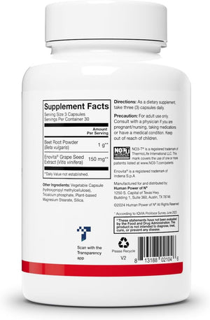 Humann SuperBeets Beet Root Capsules – Quick Release 1000 mg – Non - GMO Beetroot Powder – 90 Capsules - Vitamen Store