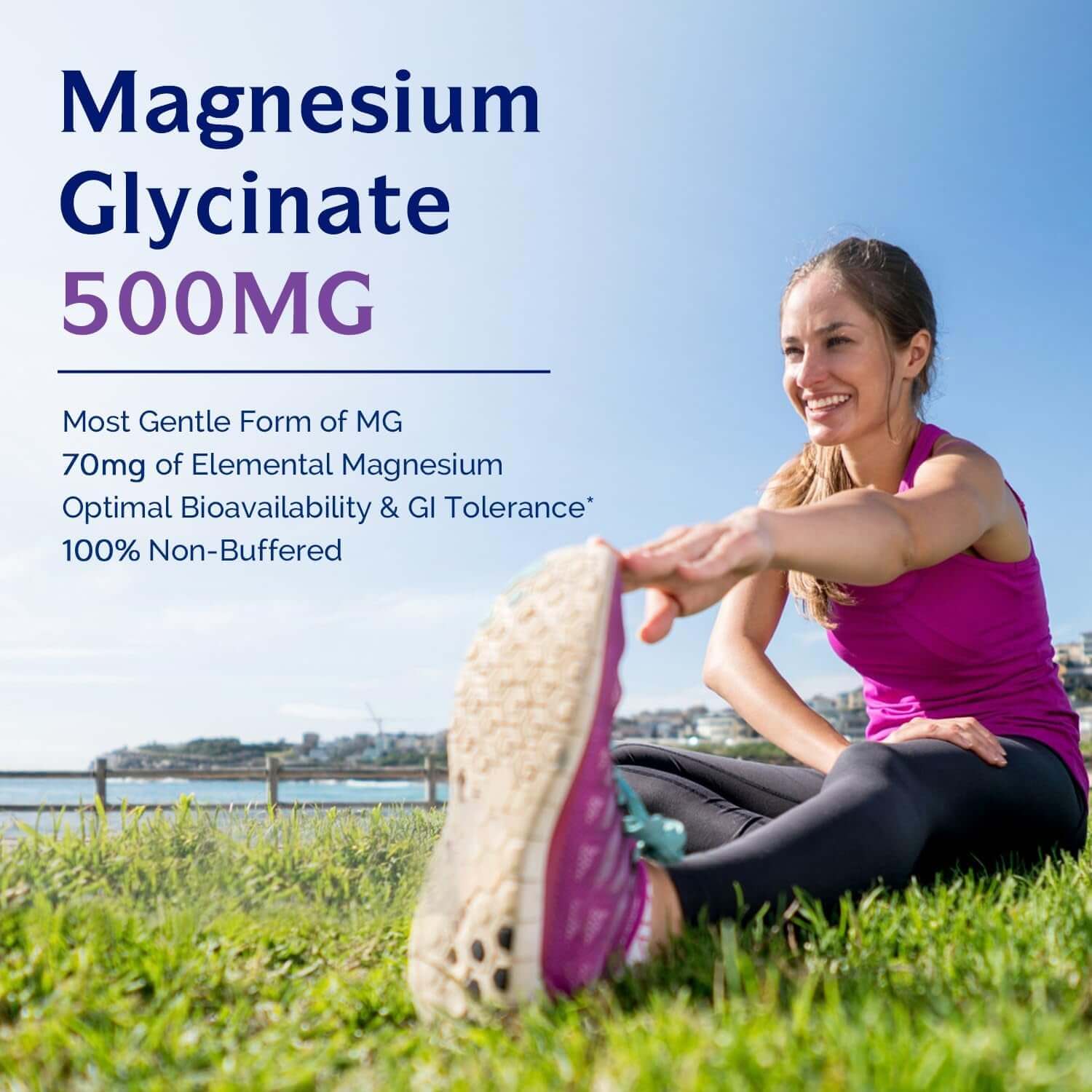 Innate Vitality Magnesium Glycinate 500Mg | 70Mg Elemental Magnesium Supplement - High Absorption, Non - Gmo & No Gluten - 240 Vegan Capsules Magnesio - Vitamen Store