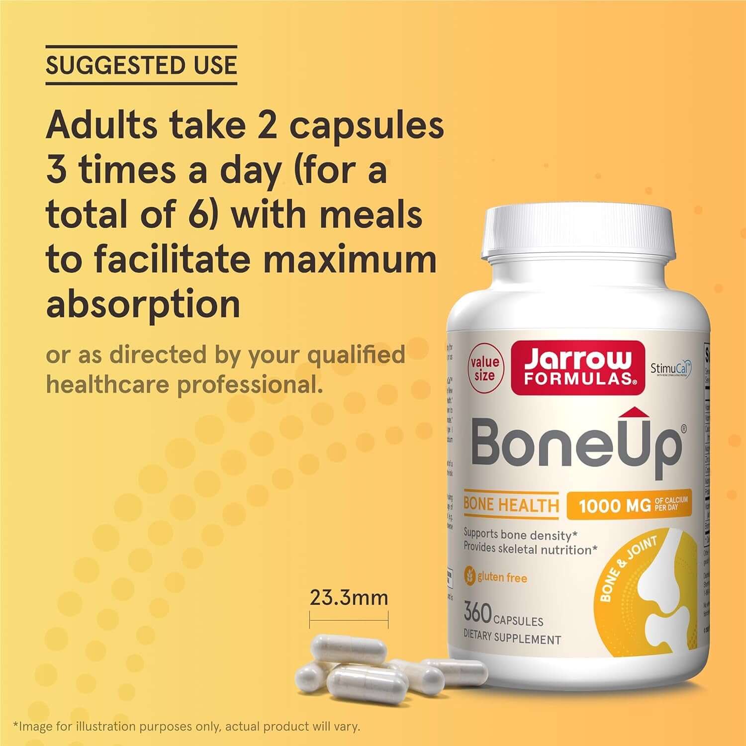 Jarrow Formulas Boneup for Bone Density - Vitamin D3 and K2, Calcium Support, 360 Capsules, Promotes Skeletal Nutrition, up to 60 Days Supply - Vitamen Store