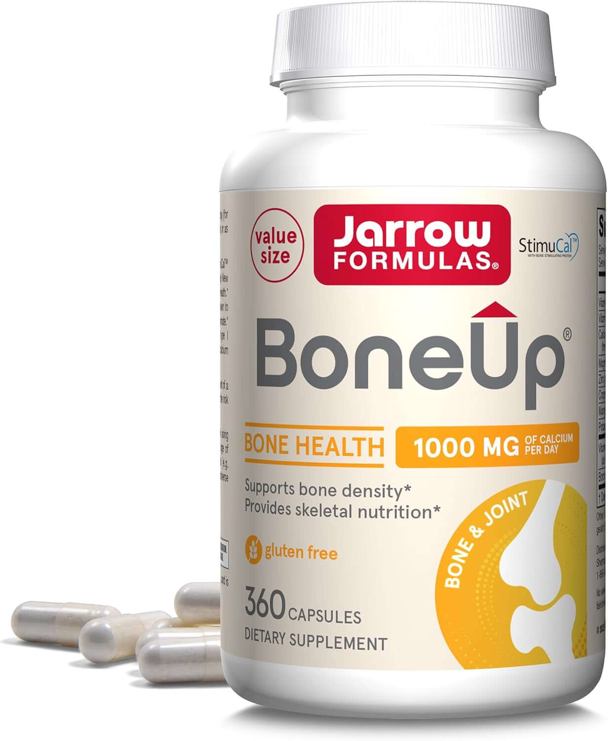 Jarrow Formulas Boneup for Bone Density - Vitamin D3 and K2, Calcium Support, 360 Capsules, Promotes Skeletal Nutrition, up to 60 Days Supply - Vitamen Store
